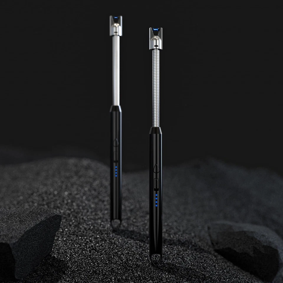 Paquete de 2 encendedores eléctricos de arco de plasma recargables - USB de largo alcance - velas, barbacoa Foto 3 de 4