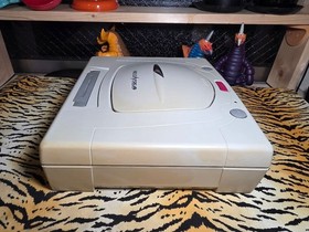 SEGA SATURN HST-3220 Japanese Retro Game Console Full Set Tested Working Japan