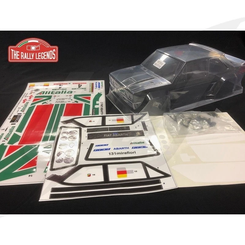 [IT] Carrozzeria Fiat 131 Abarth Trasparente Con Decals Alitalia scala 1:10 EZRL - Immagine 2 di 2
