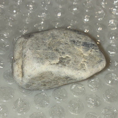 Smooth Gray & White Stone Rock Specimen - Single Unidentified Sample