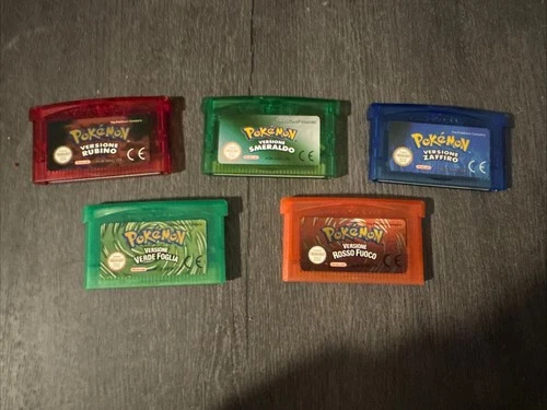 Pokemon Italiano GBA - Smeraldo, Rubino, Zaffiro, Rosso Fuoco E Verde Foglia