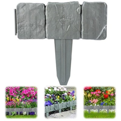 Garden Edging Border Imitation Stone Fence Partition Fence Garden Decor (30pcs)