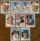 (9) 1978 TOPPS BASEBALL HOF/STAR CARDS MURRAY RC, NOLAN RYAN, BRETT, ROSE READ