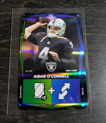 2024 UNO Elite Green & Blue Foil Aidan O'Connell #129 0c4 US Based Seller