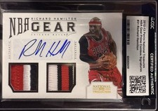 2012 National Treasures Richard Hamilton NBA Gear Game Worn Patch Auto /25 #31