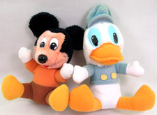 Mickey's Christmas Carol Plush LOT Donald Duck Fred Mickey Mouse Bob Cratchit 8"