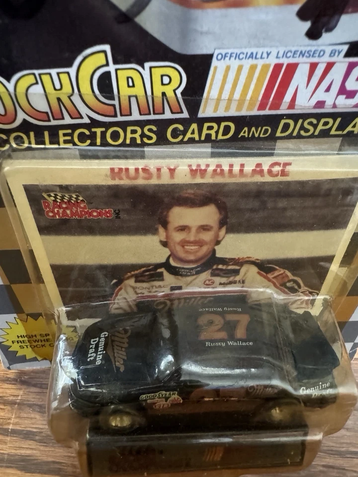Rusty Wallace 1990 Racing Champions Miller Genuino Draft Firmado Foto 3 de 3