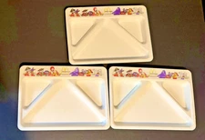 Vintage 1987 McDonald’s Whirley Divided Trays Lot of 3 Ronald Grimace Hamburglar