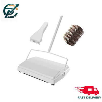 Manual Carpet Sweeper Horsehair Floor Brush Pet Hair Cleaner Non Electric Heavy