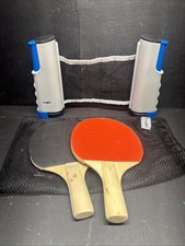 Retractable Table Tennis Net Set Any Table Paddles & Balls Play Almost Anywhere
