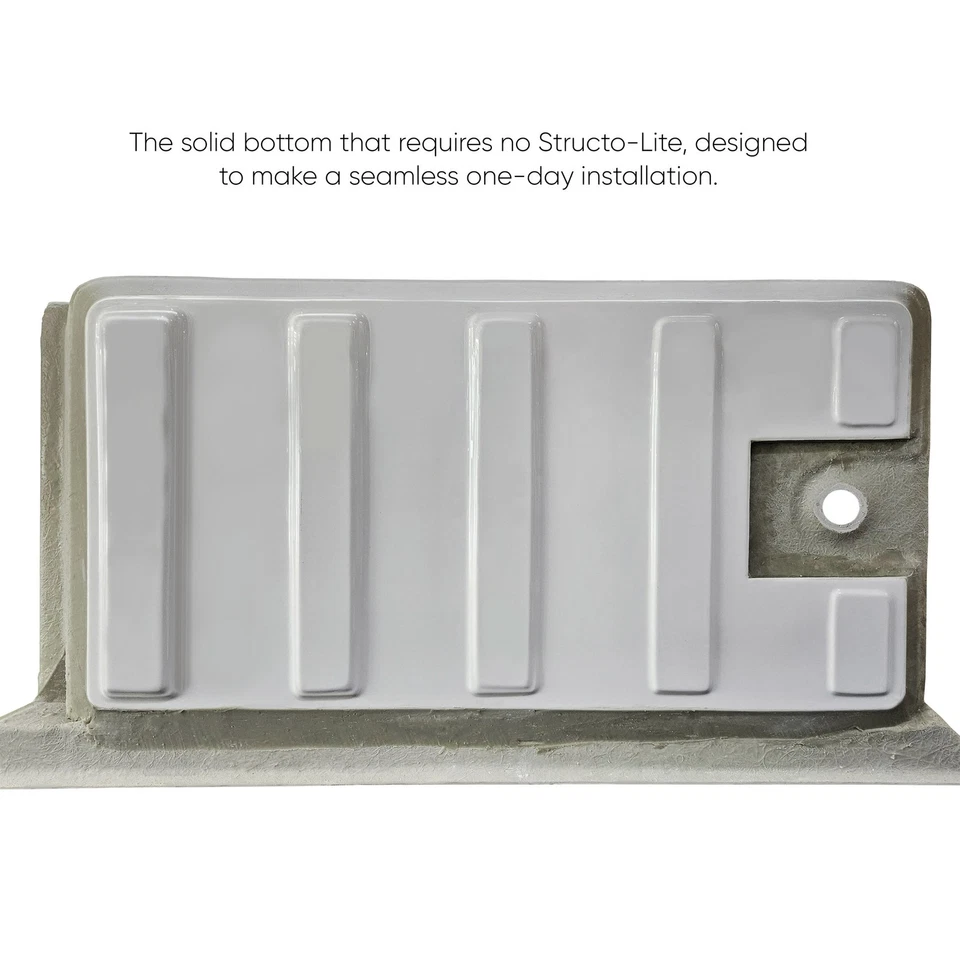 Whitehaus WHAB6030-R Bathhaus 60" Three Wall Alcove Acrylic - White - Image 2 of 4