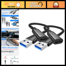 USB C to USB Adapter 2-Pack, 6in, 10Gbps Data Transfer  60W Power Delivery