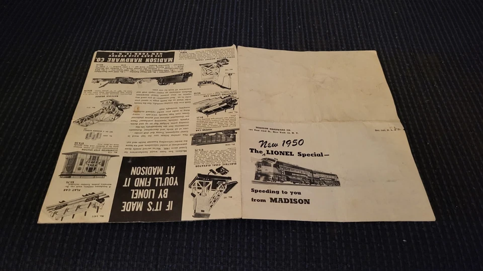 Catálogo de folletos vintage Madison Hardware-Lionel años 50 Foto 2 de 4