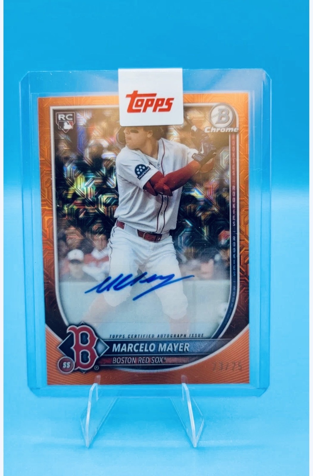 Marcelo Mayer 2025 Bowman Chrome #CRA-MM Chrome Rookie Autographs