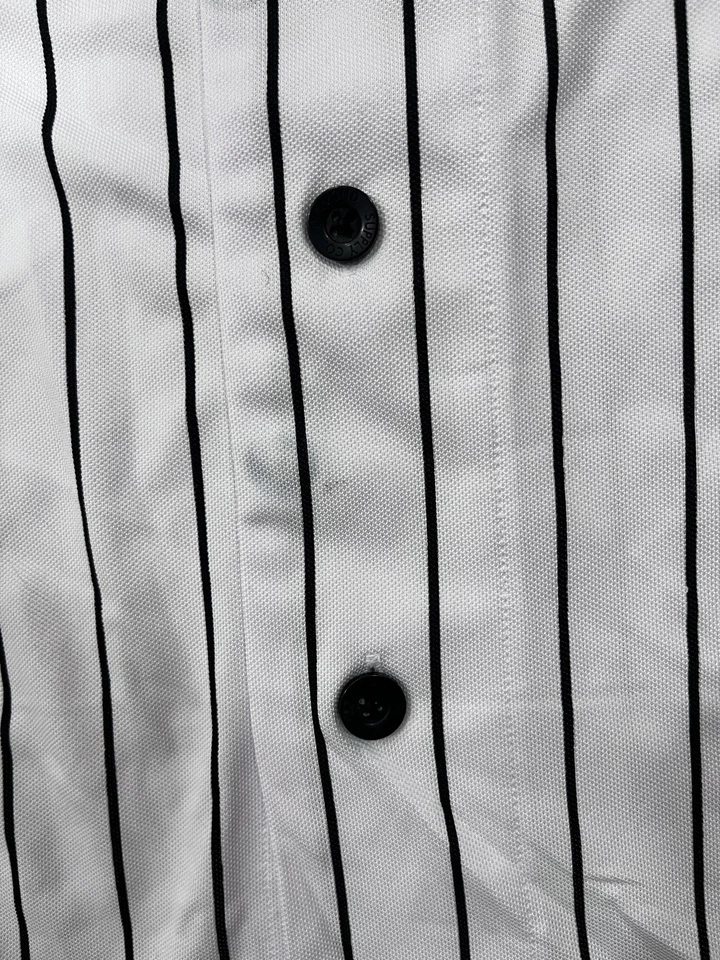 Camiseta de béisbol Diamond Supply a rayas blanca y negra talla L Foto 3 de 4