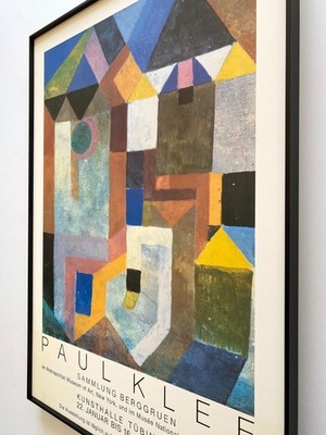 PAUL KLEE RARE 1989 LITHOGRAPH PRINT FRAMED EXHIBIT POSTER