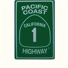 Vintage Style Pacific Coast Highway California 1 Tin Metal Signs Multipur