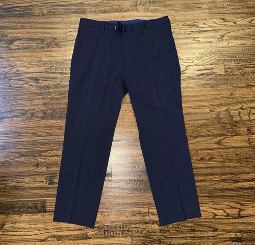 Pantalon de costume slim bleu marine tailleur Banana Republic 32X30