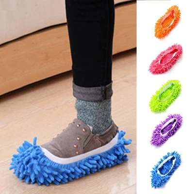 1X Putzschuhe Wischmopp Pantoffel Schuhe Filzpantoffel Für Wischen Boden Sauber~ - Bild 1 von 4