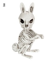 Skelett Halloween Deko Hase Hasenskelett Tierskelett 16 Cm Neu