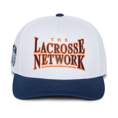 The Lacrosse Network Campus Pit Stop Legacy Hat Navy/Orange New NWT
