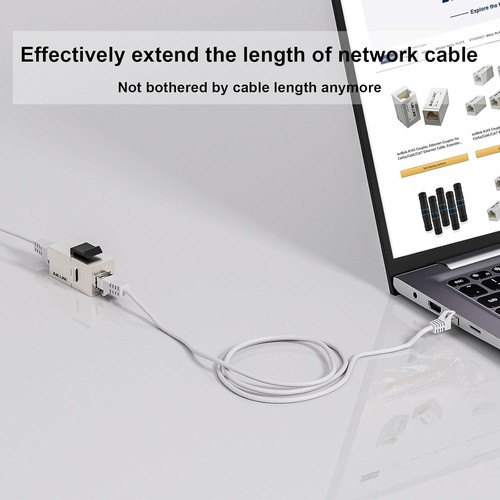 iwillink 10Gbps CAT7 Coupler RJ45 Keystone Shielded 10-Pack, Silver - Afbeelding 8 van 8