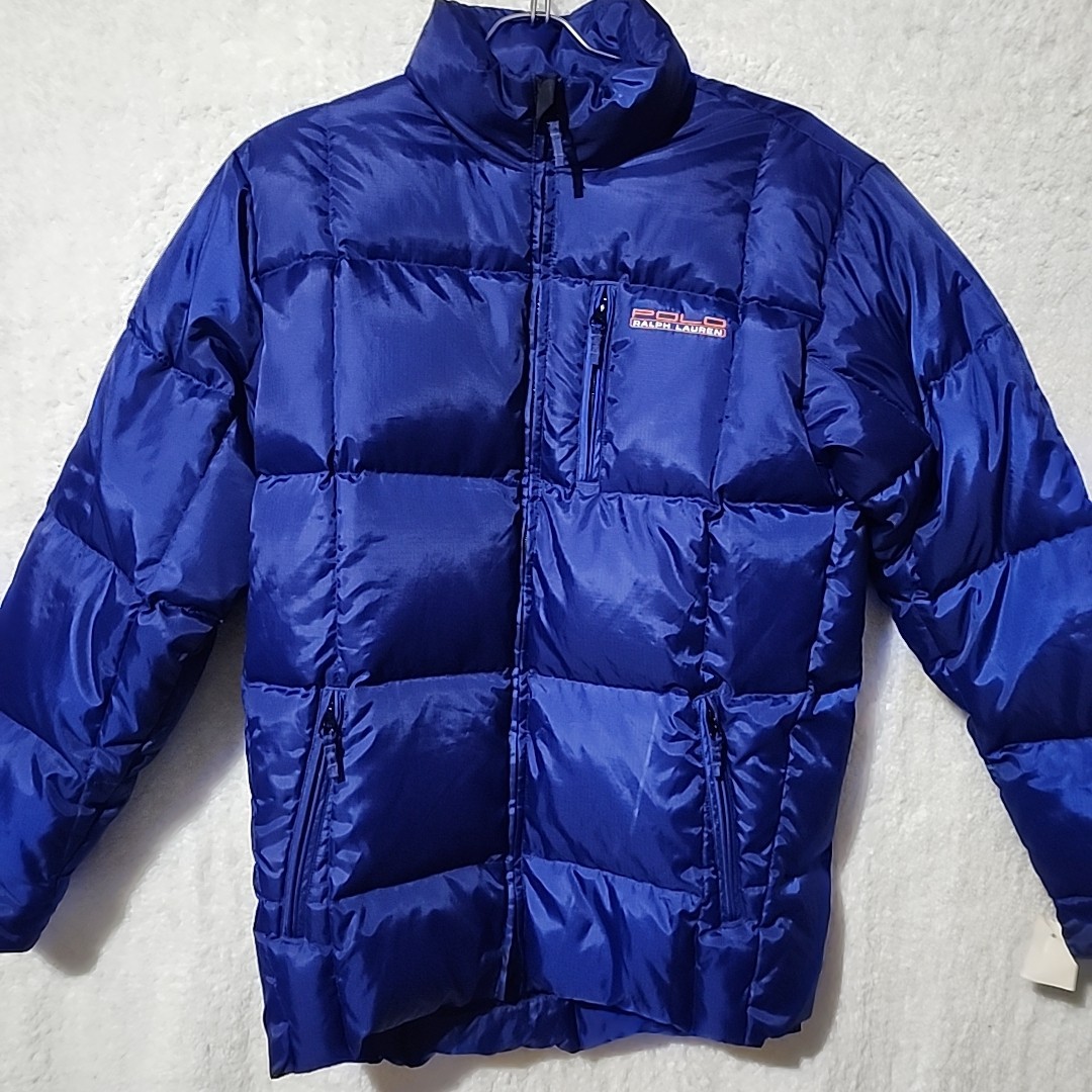 Polo by Ralph Lauren Youth XL 20 Down Blue Full Zip Hidden Puffer Jacket Coat