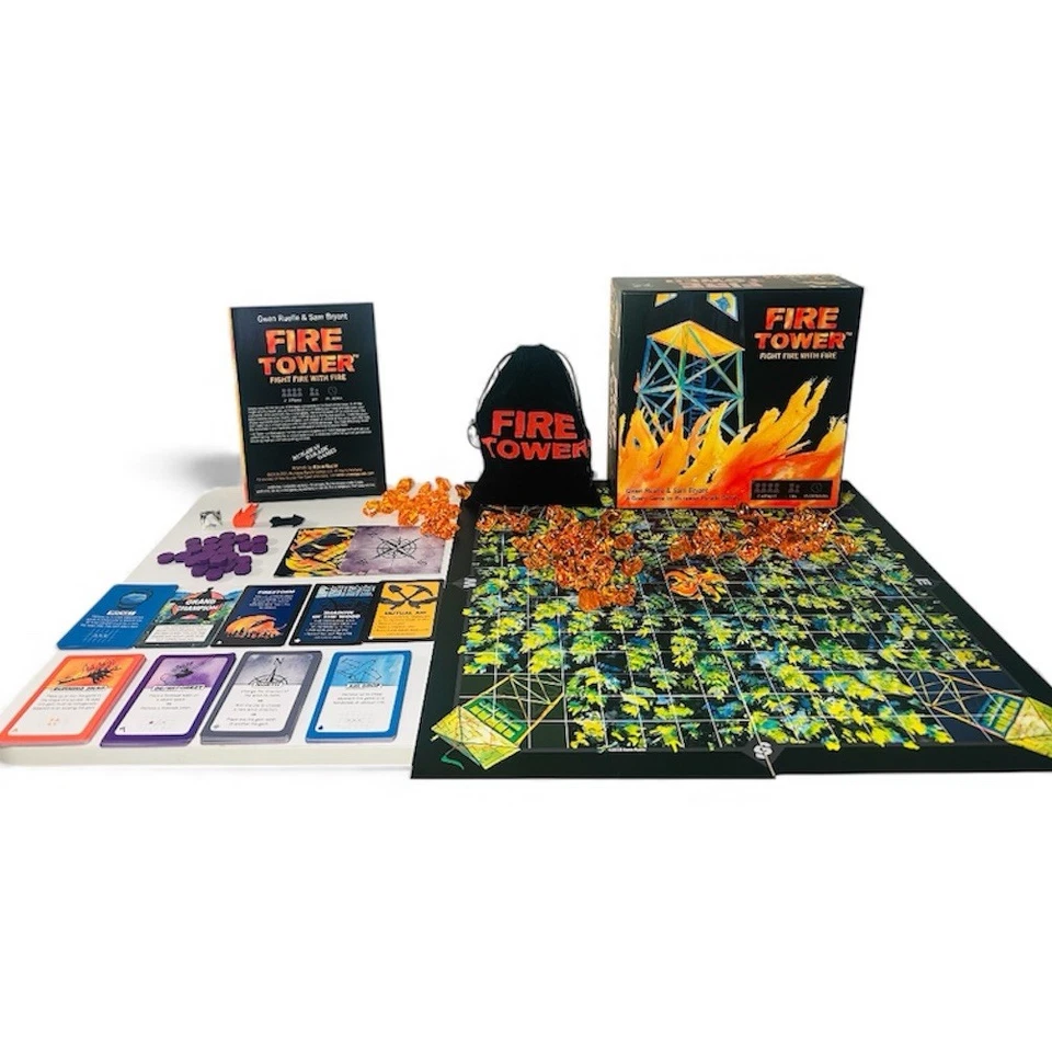 Fire Tower Board Game Fight Fire With Fire Runaway Parade Games 2018 COMPLETE - Image 2 of 4