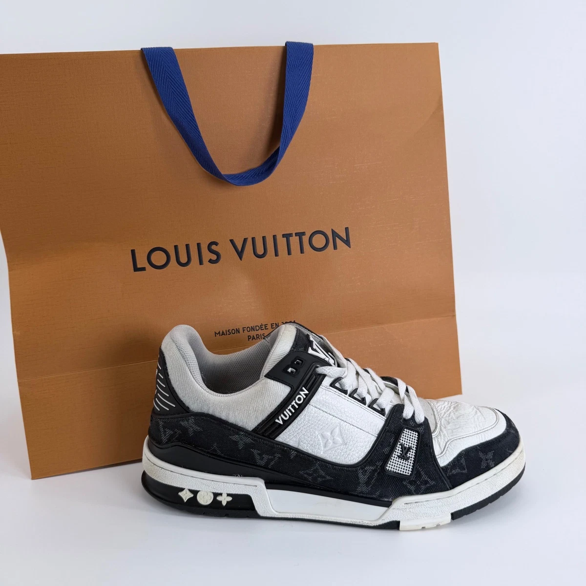 25+ Louis Vuitton LV Trainer Monogram Denim for sale | Updated Oct