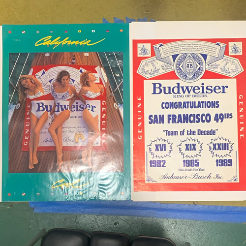 Budweiser "California Cool" & San Francisco 49ers "Congratulations" Posters.