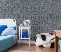 Kindertapete Buchstaben Schwarz Erismann Sweet And Cool 10164-15 (3,28€/1Qm)