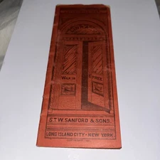 Antique 1896 STW Sanford & Sons Liver  Invigorator Booklet - Long Island City NY