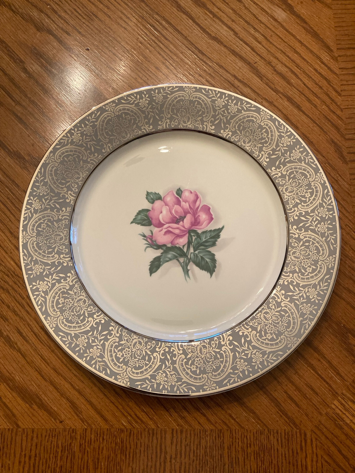 Vogue Fine China Silver Lace Dinner Plate 10.25