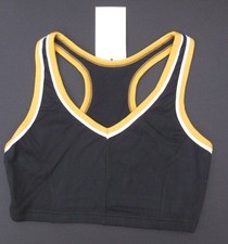 NWT Body wrappers Sueded Tactel Racerback Princess Black Gold White medium Adult
