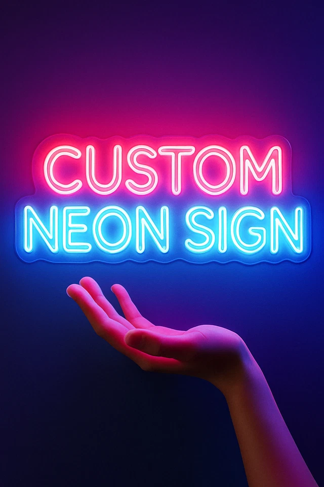 Placa de parede LED personalizada para escritório, loja, salão, bar, logotipo comercial - Imagem 2 de 4