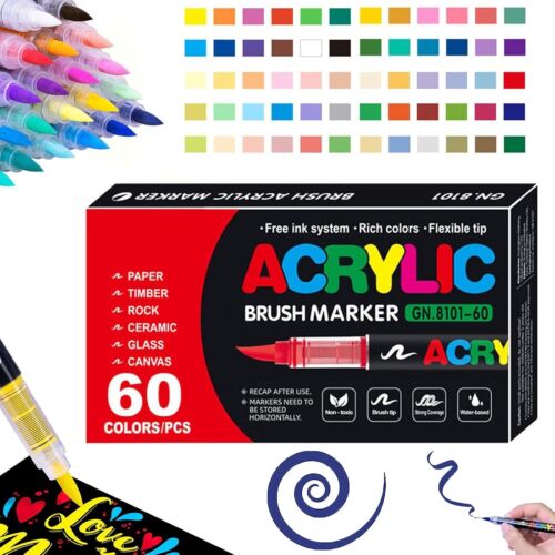 Straight Liquid Acrylic Marker Markers for Coloring Books Water-Based Valentines - Picture 15 of 56