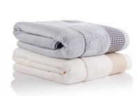 Taprilt Durable Bamboo & Cotton Bath Towels 450gsm Set Of 2 (beige Blue) on sale Taprilt Durable Bamboo & Cotton Bath Towels 450gsm Set Of 2 (beige Blue) on sale