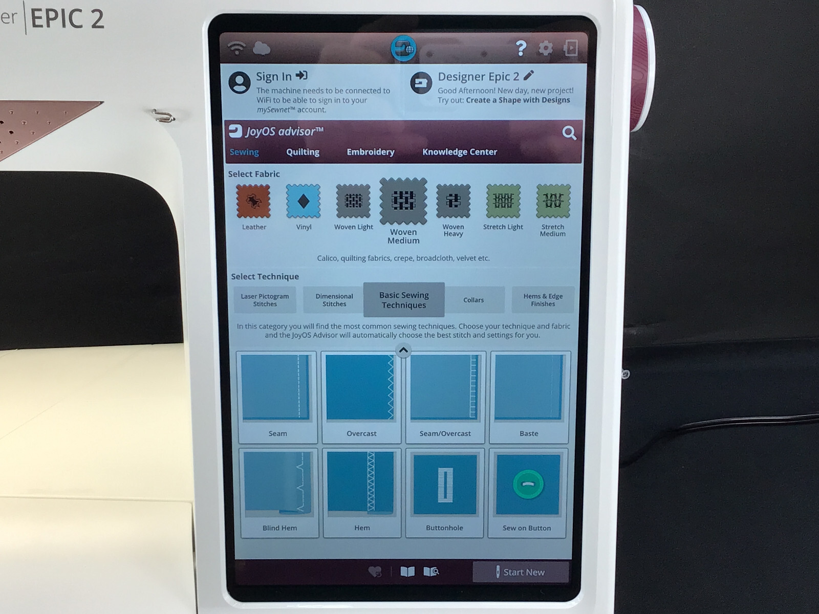 Husqvarna Viking Designer Epic 2 Computerized Sewing + Embroidery