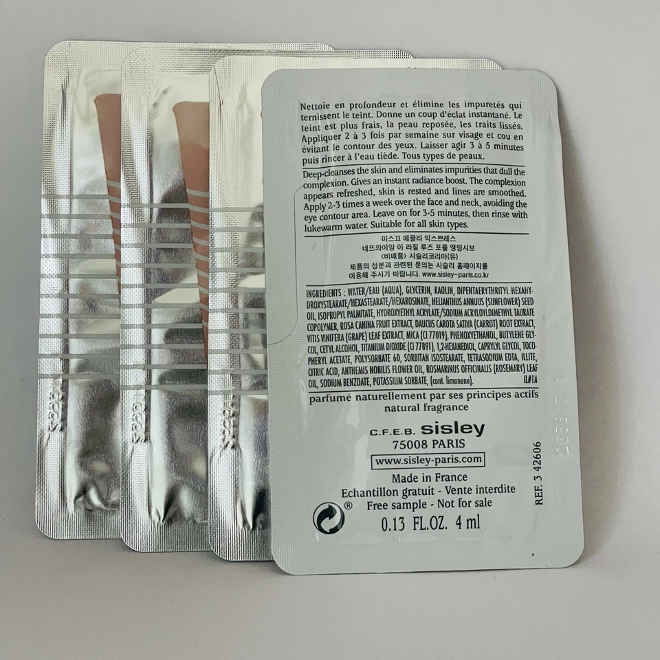 Sisley Radiant Glow Express Mask with Red Clay Each Sample 4 ml x 6 =24 ml - Image 2 of 2