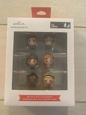Hallmark Christmas tree ornament THE OFFICE 6 mini Figures Michael Jim Dwight