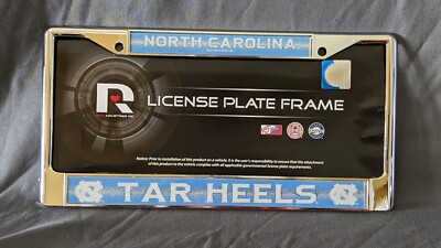 North Carolina Tar Heels Glitter Chrome License Plate Frame