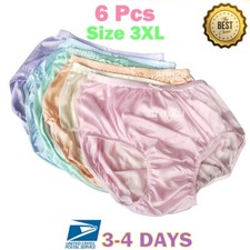 6 Pcs Sheer Transparent Nylon Panties Briefs Lingerie Size 3XL High Waisted Ligh