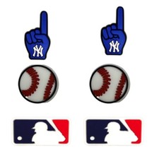 MLB New York Yankees Baseball Team For Crocs Shoe Charms Jibbitz - 6 Pieces