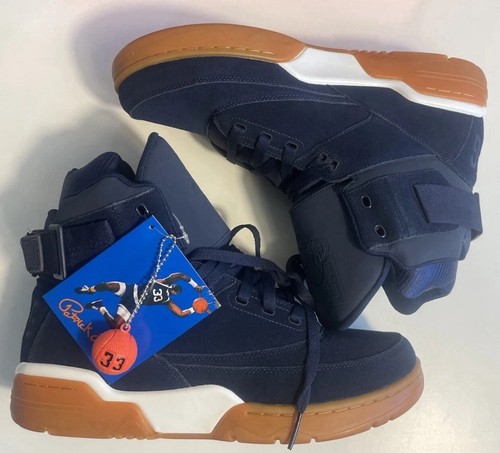 PATRICK EWING ATHLETICS 33 HI Navy /White/Gum Men’s Size 9.5 Shoes Suede - Picture 4 of 6