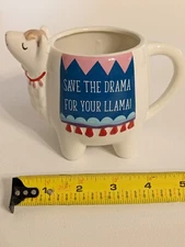 Llama Mug, "Save the Drama For Your Llama" 14oz, Ceramic, New Tags On Bottom