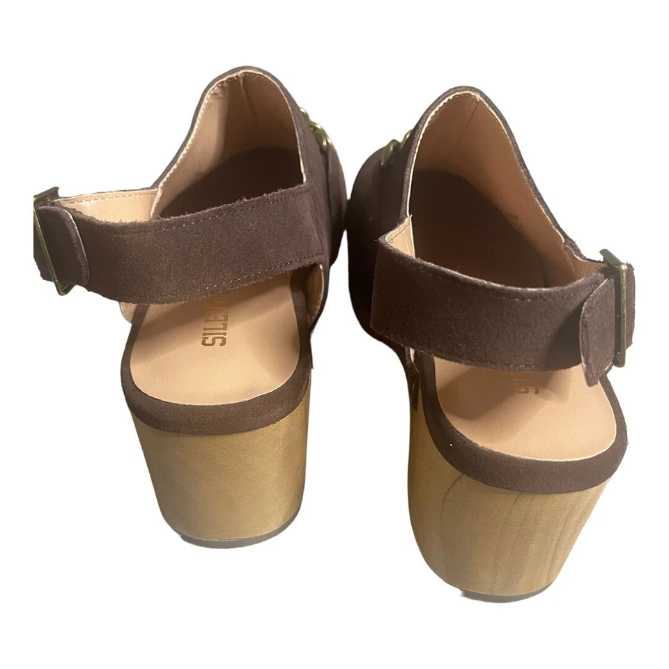 Zuecos Anthropologie Silent D Georgia de gamuza de cuero marrón talla 36 usados en excelente estado Foto 4 de 4