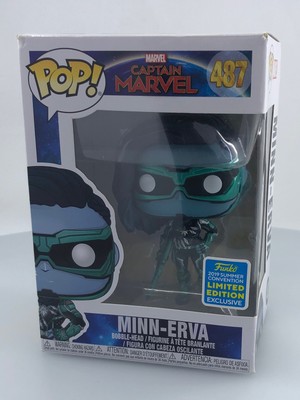 Funko Pop! Marvel Minn-Erva Shared Exclusive - GameStop #487 Jul 2019 DAMAGED