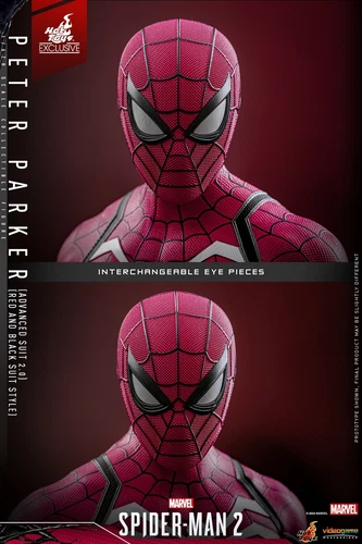 Ready! Hot Toys VGM66 Spider-Man 2 Peter Parker Advanced Suit 2.0 Red&Black Suit - Picture 15 of 17