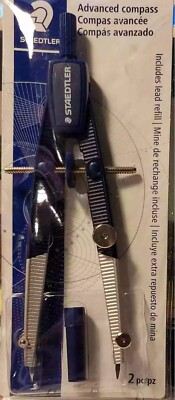 Staedtler Geometrical Compass 2 Piece Student Blue Silver