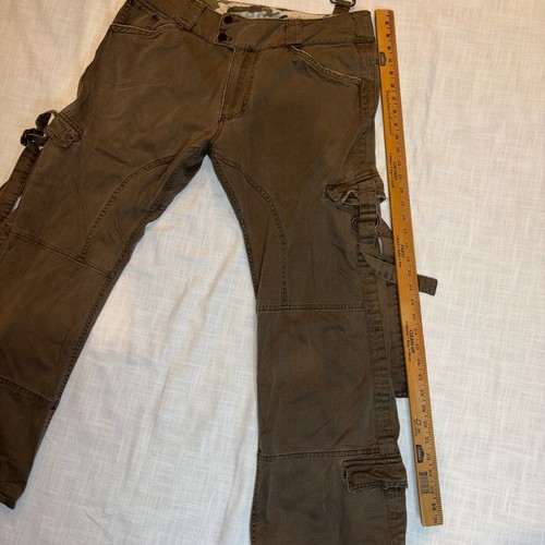 Pantalone bondage falegname uomo Error Informer taglia 36" cotone cargo kaki - Foto 12 di 18